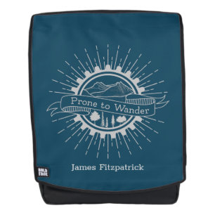 Personalized Prone to Wander Traveler Backpack