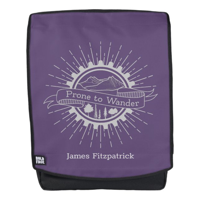 Personalized Prone to Wander Traveler Backpack (Front)