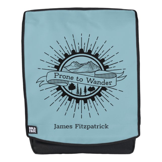 Personalized Prone to Wander Traveler Backpack (Front)