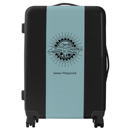 Personalized Prone to Wander Traveler Luggage