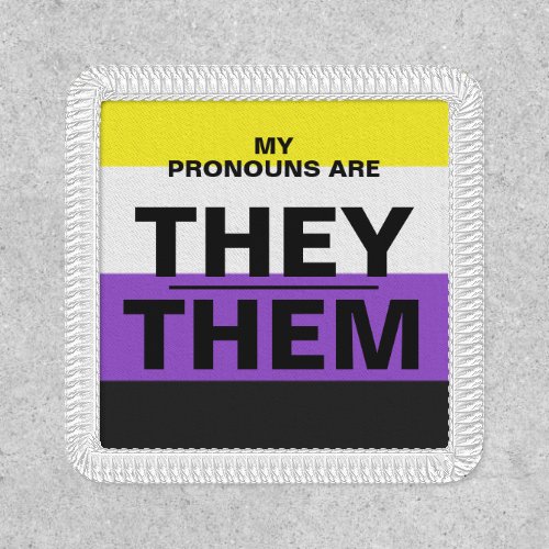 Personalized Pronouns Non_Binary Flag Patch