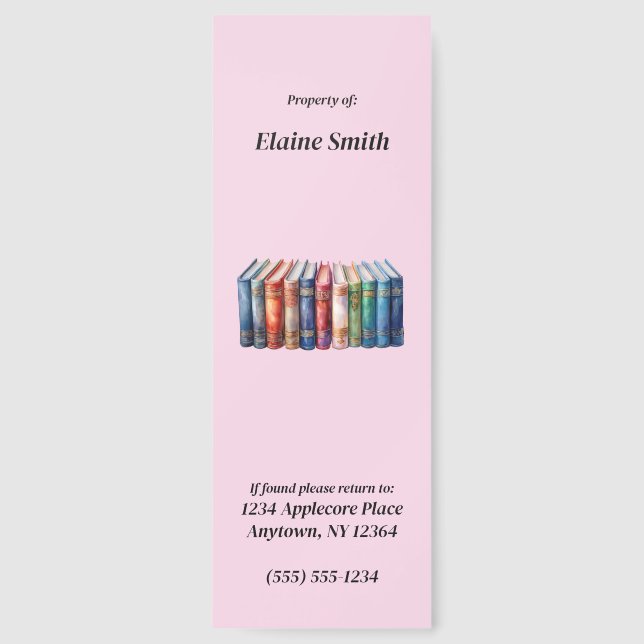 Personalized Property of Custom Information Bookmarks (Front)