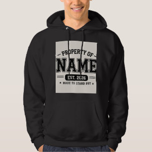 Personalized Property Of Name – Varsity Style Cust Hoodie