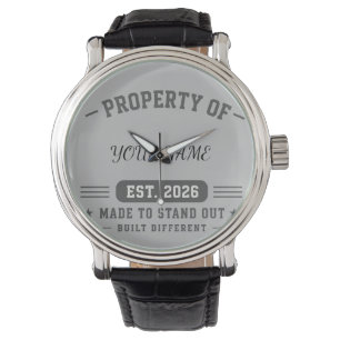 Personalized Property Of Name – Varsity Style Cust Watch
