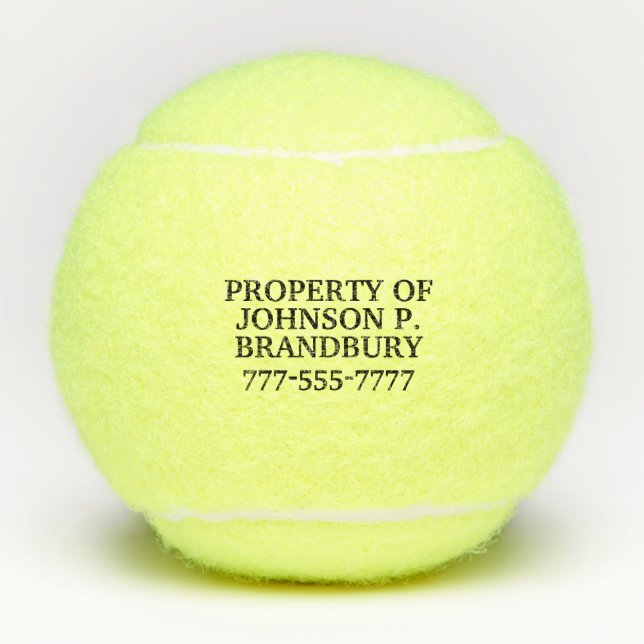 Personalized Property Of Tennis Balls (Front)