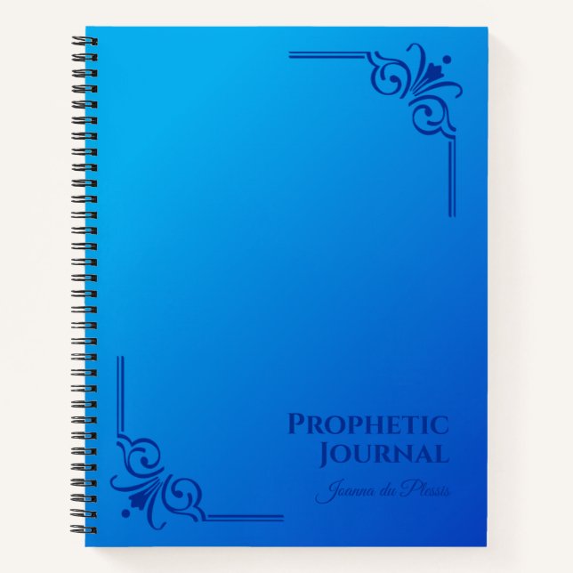 Personalized Prophetic Journal Spiral Notebook (Front)