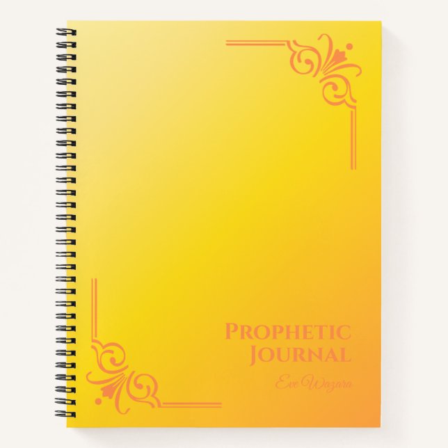 Personalized Prophetic Journal Spiral Notebook (Front)