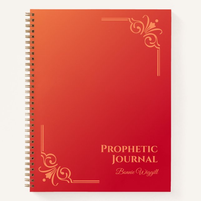 Personalized Prophetic Journal Spiral Notebook (Front)