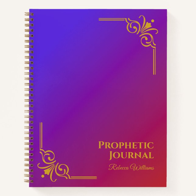 Personalized Prophetic Journal Spiral Notebook (Front)