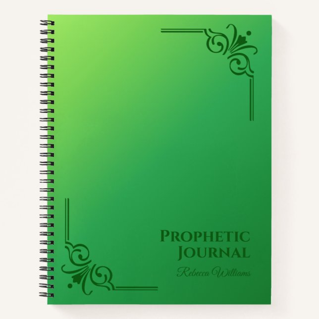 Personalized Prophetic Journal Spiral Notebook (Front)
