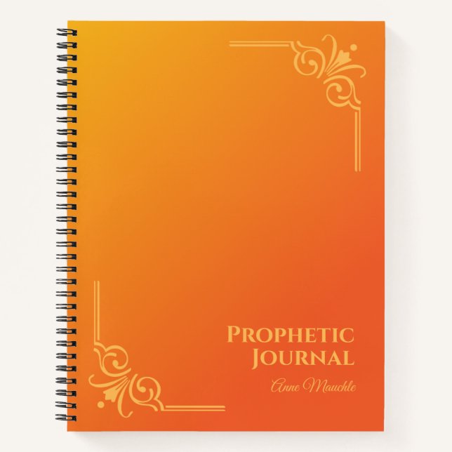 Personalized Prophetic Journal Spiral Notebook (Front)
