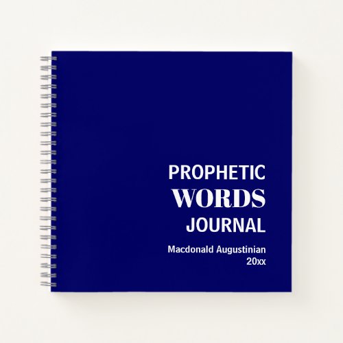 Personalized Prophetic Words Prayer Journal