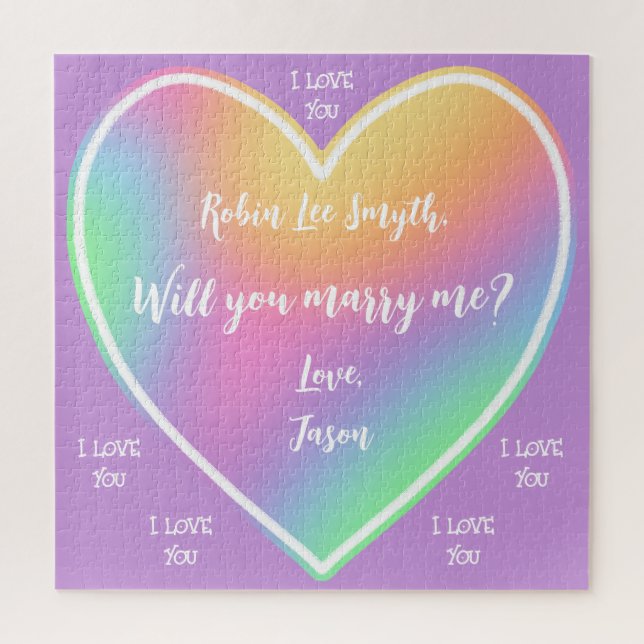 Personalized Proposal Jigsaw Puzzle (Vertical)