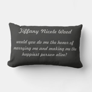 Personalized proposal pillow
