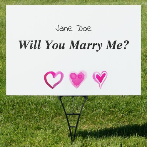 Personalized Proposal Sign Will You Marry Me Sign