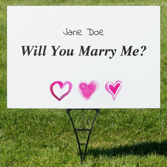 Personalized Proposal Sign. Will You Marry Me? Sign (Insitu)