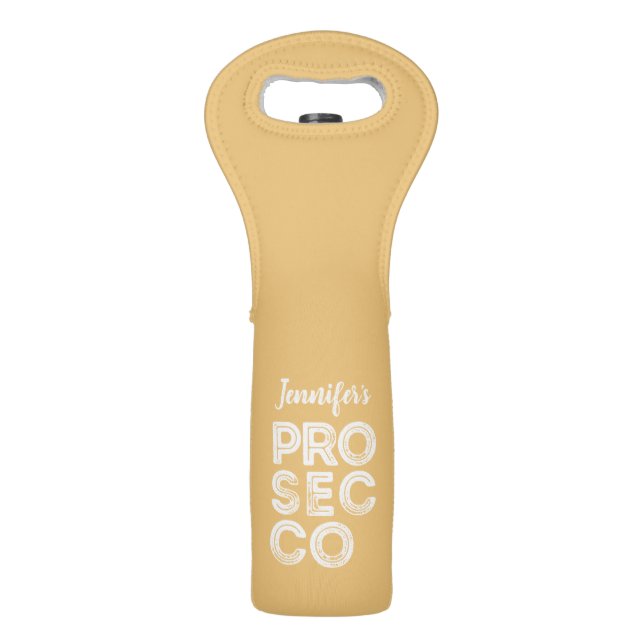 Personalized Prosecco Wine Bag (Front)