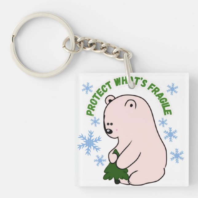 Personalized Protect What's Fragile Keychain (Front)