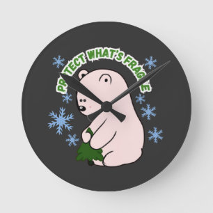 Personalized Protect What's Fragile Round Clock