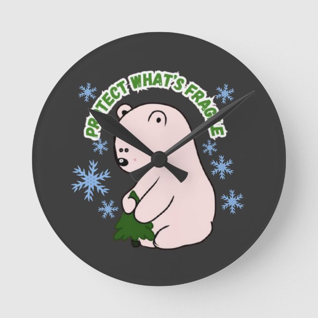 Personalized Protect What's Fragile Round Clock (Front)