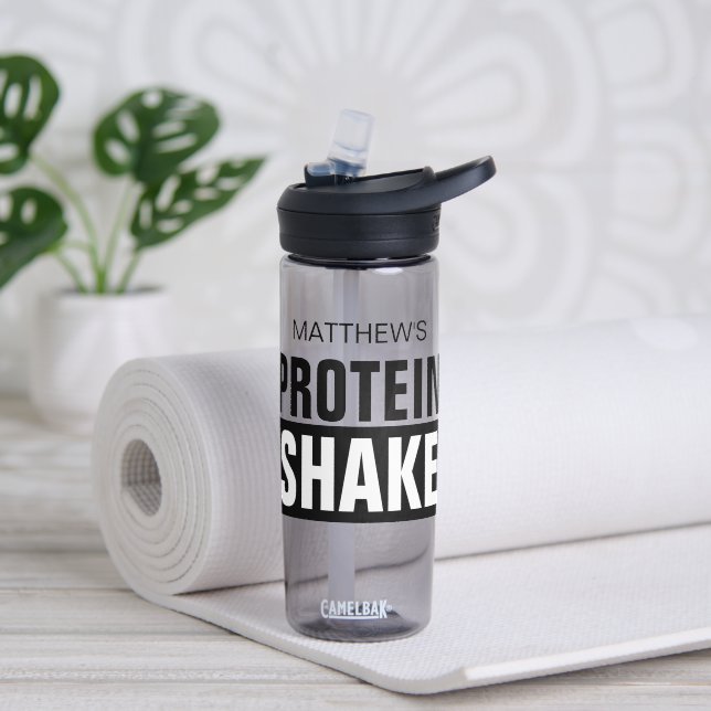 Personalized protein shake water bottle gift (Yoga)