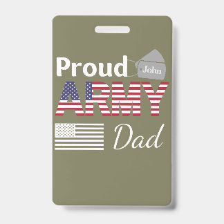 Personalized Proud Army Family Dad Badge