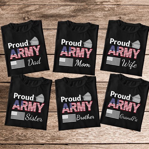 Personalized Proud Army Family Dad T_Shirt