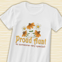Personalized Proud Aunt Orange Flowers T-Shirt