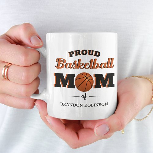 Personalized Proud Basketball Mom Coffee Mug
