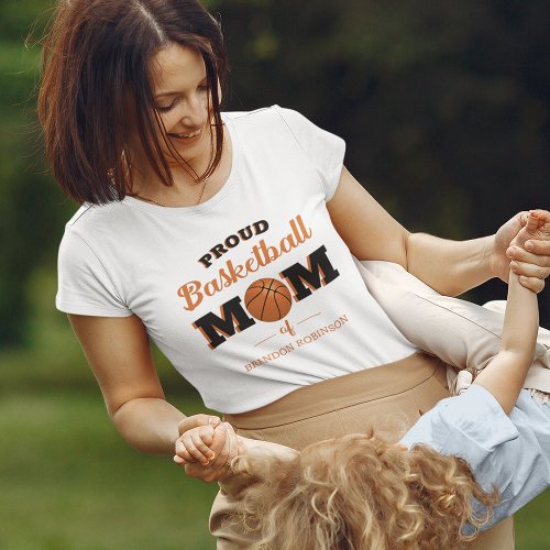 Personalized Proud Basketball Mom T_Shirt