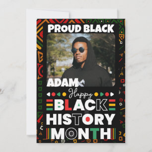 Personalized Proud Black History Month  Invitation