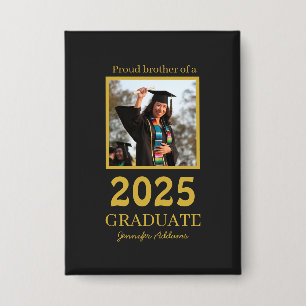 Personalized Proud Brother graduate Button