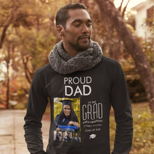 Personalized Proud Dad Of   Photo Collage T-Shirt
