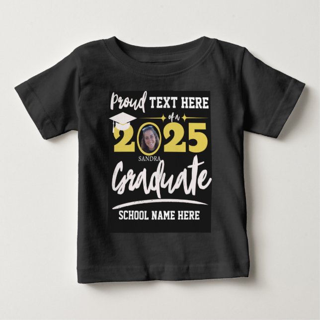Personalized Proud Family Graduation Class of 2025 Baby T-Shirt (Front)