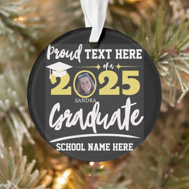 Personalized Proud Family Graduation Class of 2025 Ornament (Tree)