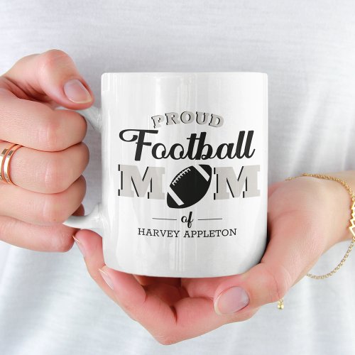Personalized Proud Football Mom Coffee Mug