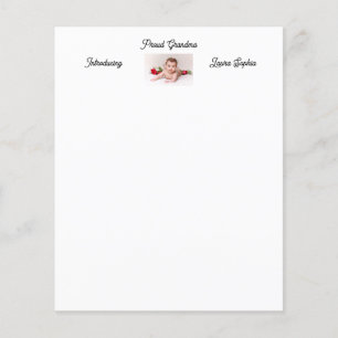 Personalized Proud Grandma New Baby Newborn Photo