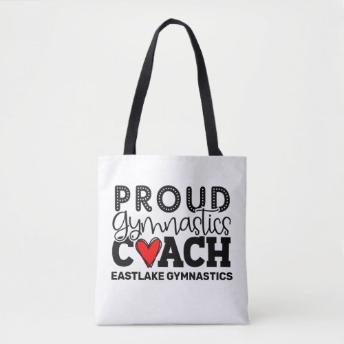 Personalized Proud Gymnastics Coach Tote Bag