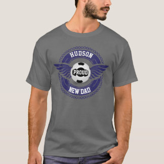Personalized Proud New Dad Soccer Theme T-Shirt