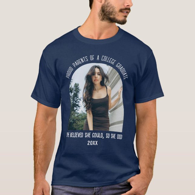 Personalized "Proud Parents" Graduation T-Shirt (Front)