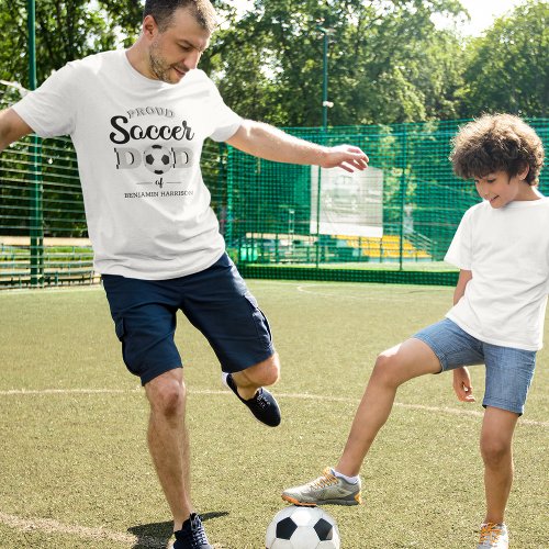 Personalized Proud Soccer Dad T_Shirt