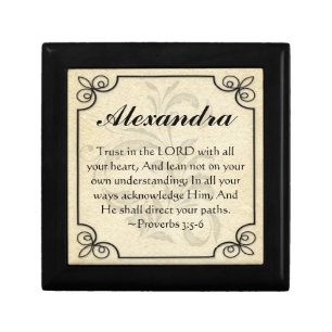 Personalized Proverbs 3 Bible Verse Trinket Box