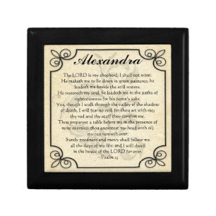 Personalized Psalm 23 Bible Verse Prayer Gift Box