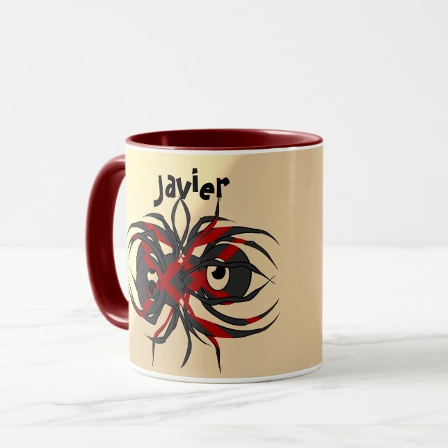 Personalized Psychedelic Arachnid of Despair  Mug (Front Left)