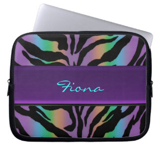 Personalized Psychedelic Rainbow Zebra Skin Sleeve