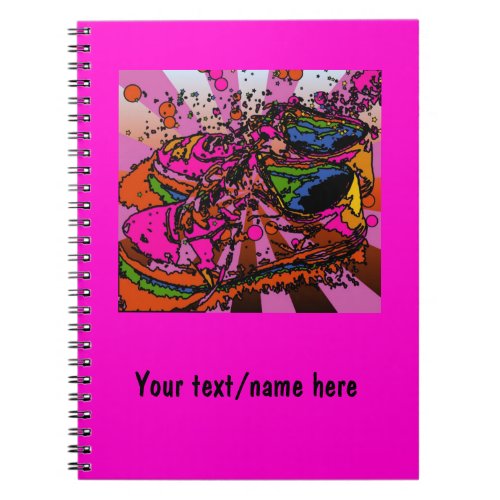 Personalized Psychedelic Sneakers Notebook