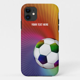 Personalized Psychedelic Soccer iPhone 11 Case