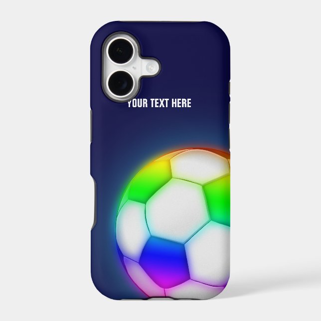 Personalized Psychedelic Soccer Iphone Case (Back)