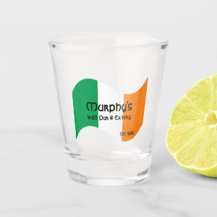 Personalized Pub & Eatery Irish Flag Shot Glass