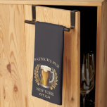 Personalized Pub Sign Bar Towel with Custom Name<br><div class="desc">"personalized bar towel",  "personal custom pub towel",  "customized with your name",  "personalized pub sign",  "add your own text",  "established est date",  "home brewery beer making",  "alcohol drinking fun novelty",  "bartender man cave decor",  "irish st patricks day"</div>